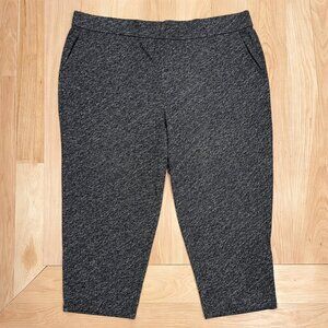 Eileen Fisher Wool Blend Gray Heathered Pants Straight Leg Crop Capri Size 3X